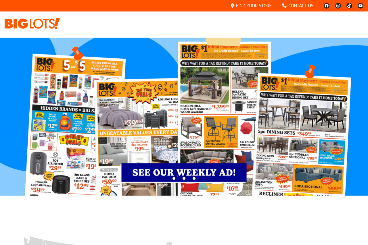 Screenshot of the Big Lots homepage